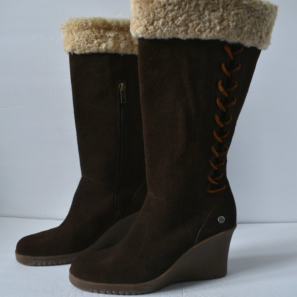 UGG Felicity Tall Wedge Boots Size 7